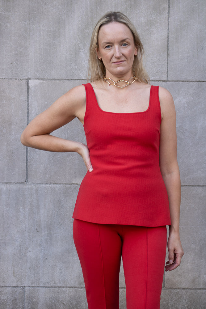 High Sport Geo Inna Top in Red