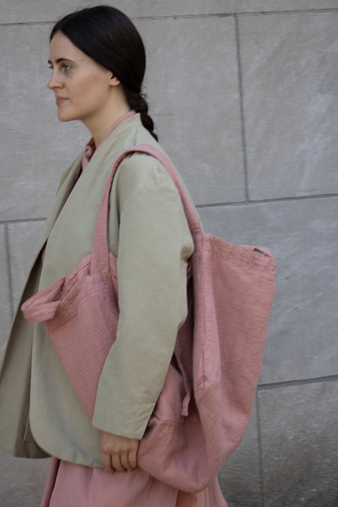 Cosmic Wonder Flower of Life Tote in Rose Crystal