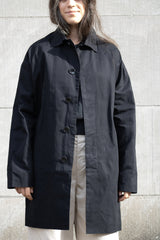 Véritécoeur Waxed Coat in Navy Black