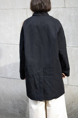 Véritécoeur Waxed Coat in Navy Black