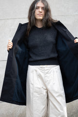 Véritécoeur Waxed Coat in Navy Black