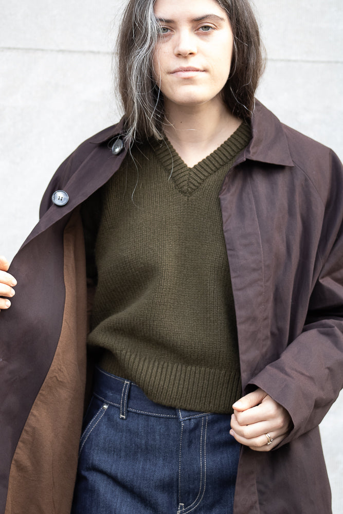 Véritécoeur Waxed Coat in Brown