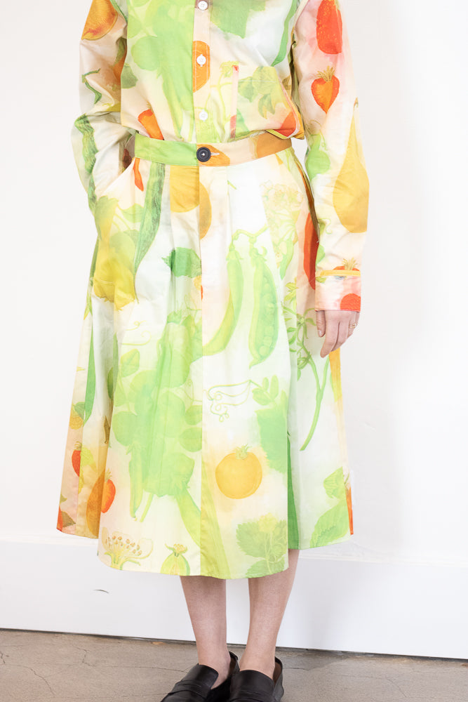Dudley Coppice Skirt in Garden Print