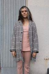 Véritécoeur Coat in Glen Check