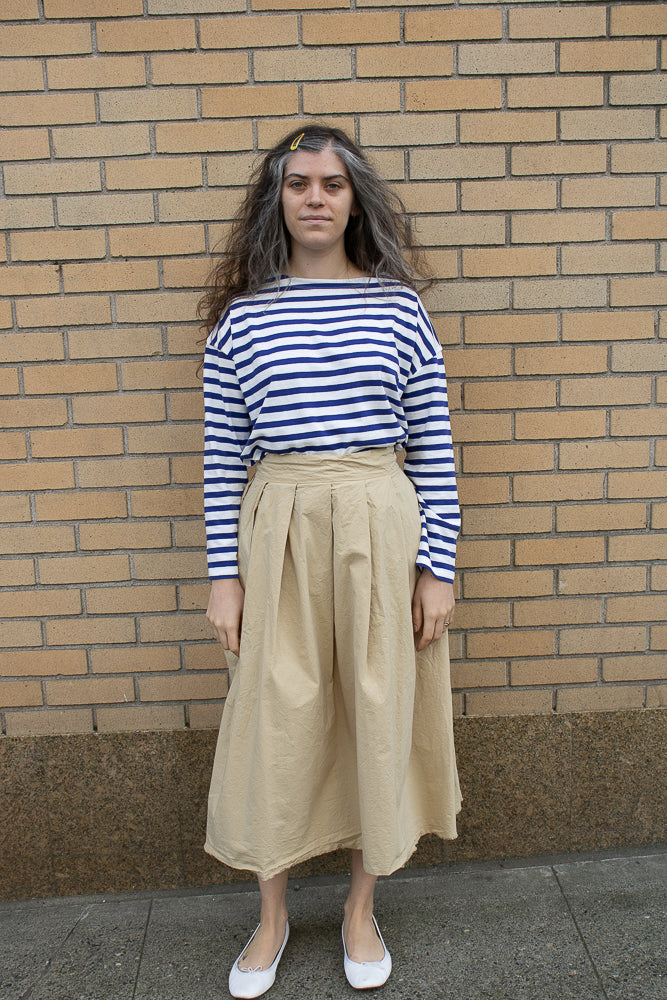 Véritécoeur Tuck Skirt in Beige