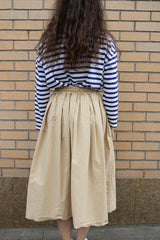 Véritécoeur Tuck Skirt in Beige