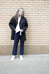 High Sport Tonal Stripe Kick Pant in Dark Navy
