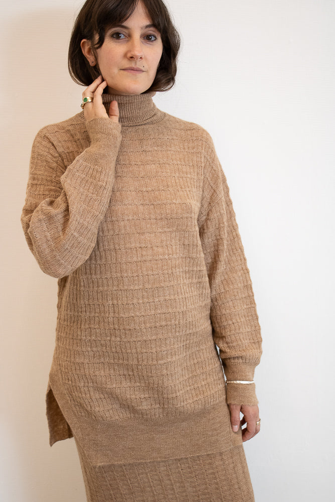 Mozhdeh Matin Nuna Turtleneck in Taupe