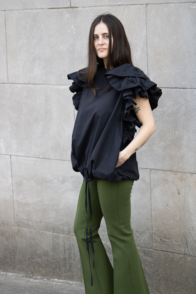 High Sport Tonal Stripe Kick Pant in Avocado