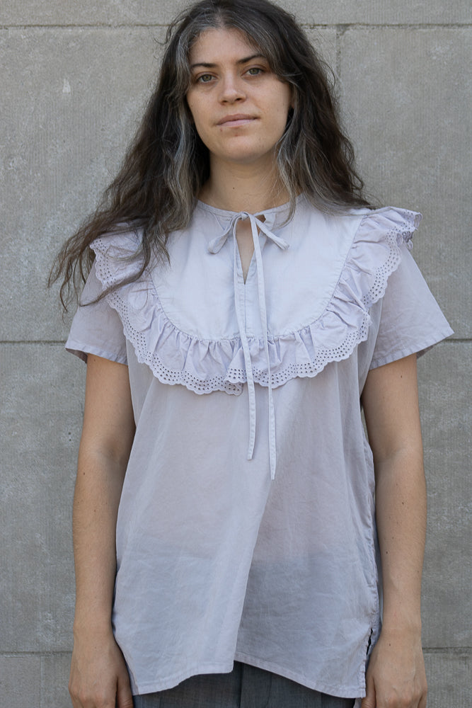 Cosmic Wonder Frill Shirt in Wisteria Ash