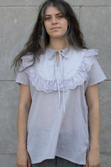 Cosmic Wonder Frill Shirt in Wisteria Ash
