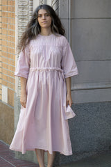 Cosmic Wonder Farmer Dress in Pink Qaurtz