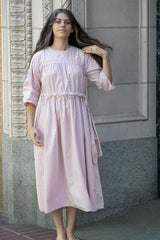 Cosmic Wonder Farmer Dress in Pink Qaurtz