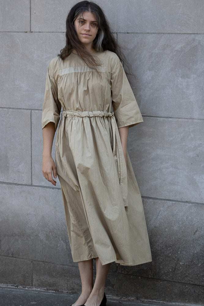 Cosmic Wonder Farmer Dress in Light Mud