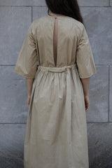 Cosmic Wonder Farmer Dress in Light Mud