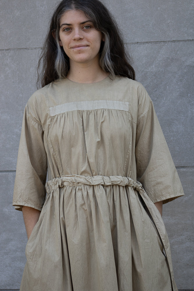 Cosmic Wonder Farmer Dress in Light Mud
