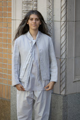 Cosmic Wonder Flower of Life Jacket in Wisteria Ash