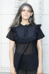 Cosmic Wonder Frill Shirt in Black