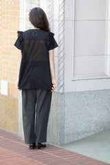 Cosmic Wonder Frill Shirt in Black