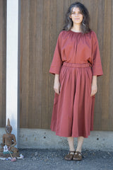 Casey Casey BB Pleat Skirt in Brick