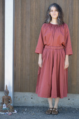 Casey Casey BB Pleat Skirt in Brick