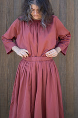 Casey Casey BB Pleat Skirt in Brick