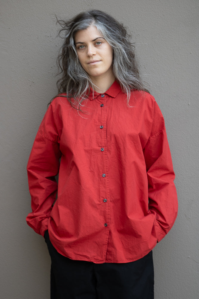 Fabiana Pigna Segun Shirt in Crimson