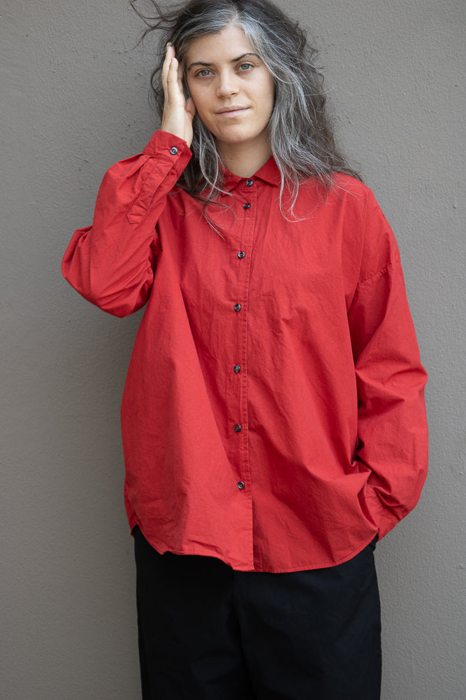 Fabiana Pigna Segun Shirt in Crimson