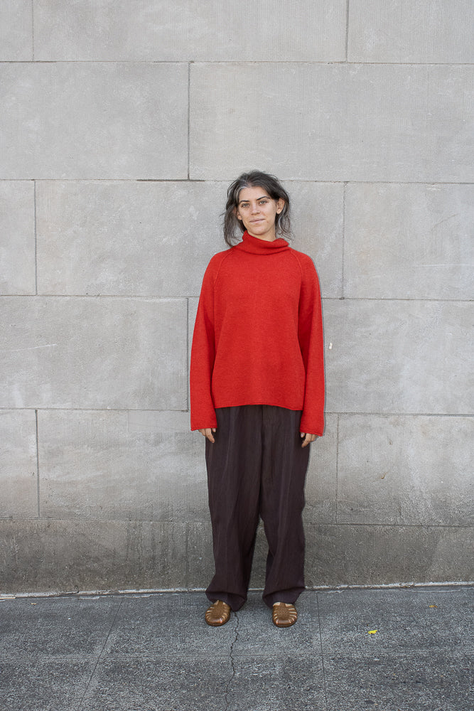 Casey Casey High Neck Jumper in Sangerine