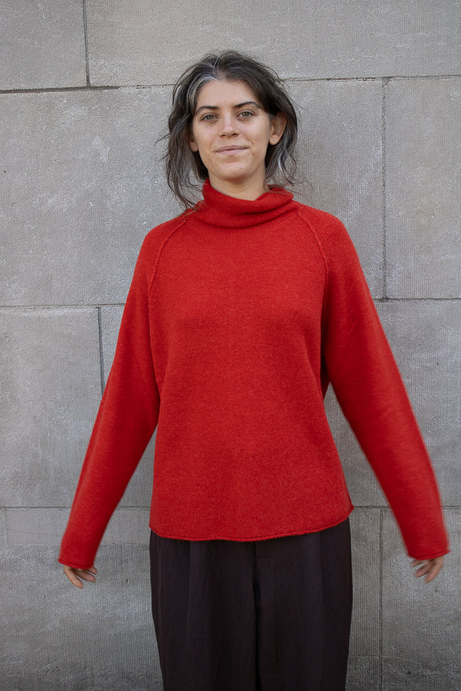 Casey Casey High Neck Jumper in Sangerine