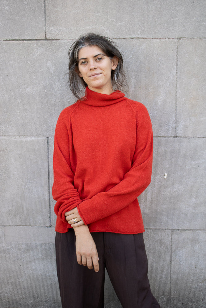 Casey Casey High Neck Jumper in Sangerine