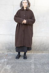 Casey Casey Big Blobby Coat in Brown Pin Check