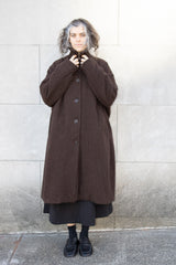 Casey Casey Big Blobby Coat in Brown Pin Check