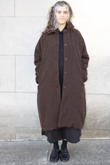 Casey Casey Big Blobby Coat in Brown Pin Check
