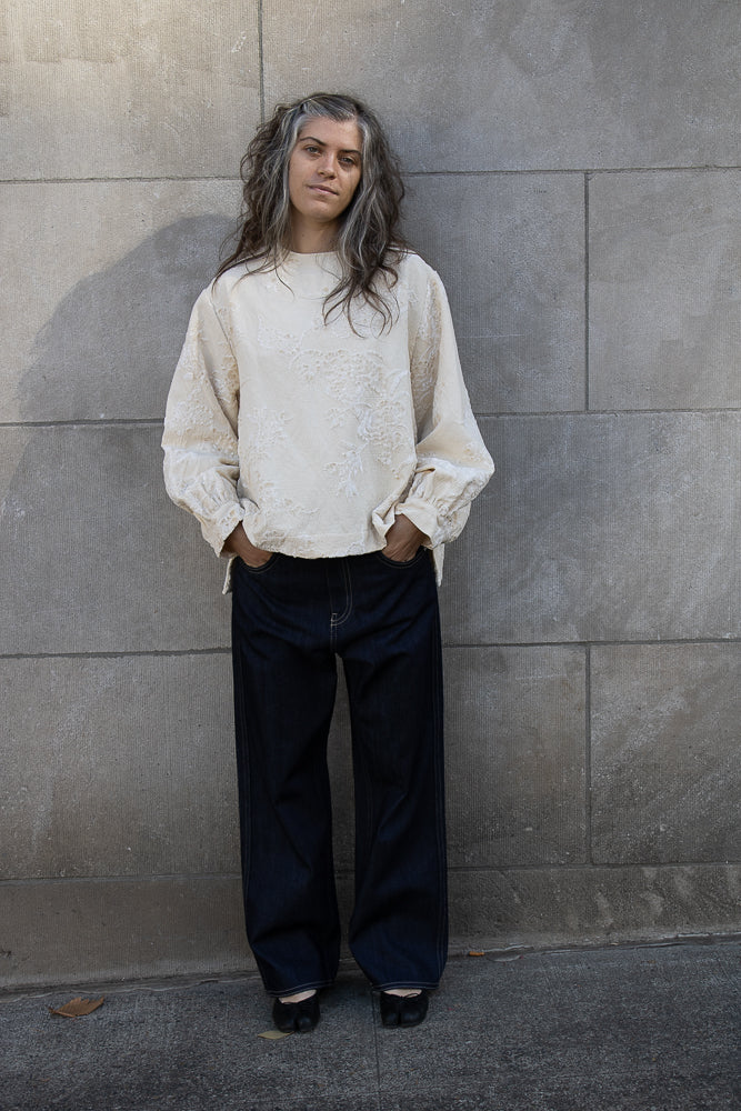 Casey Casey Biggy Top in Jacquard Natural