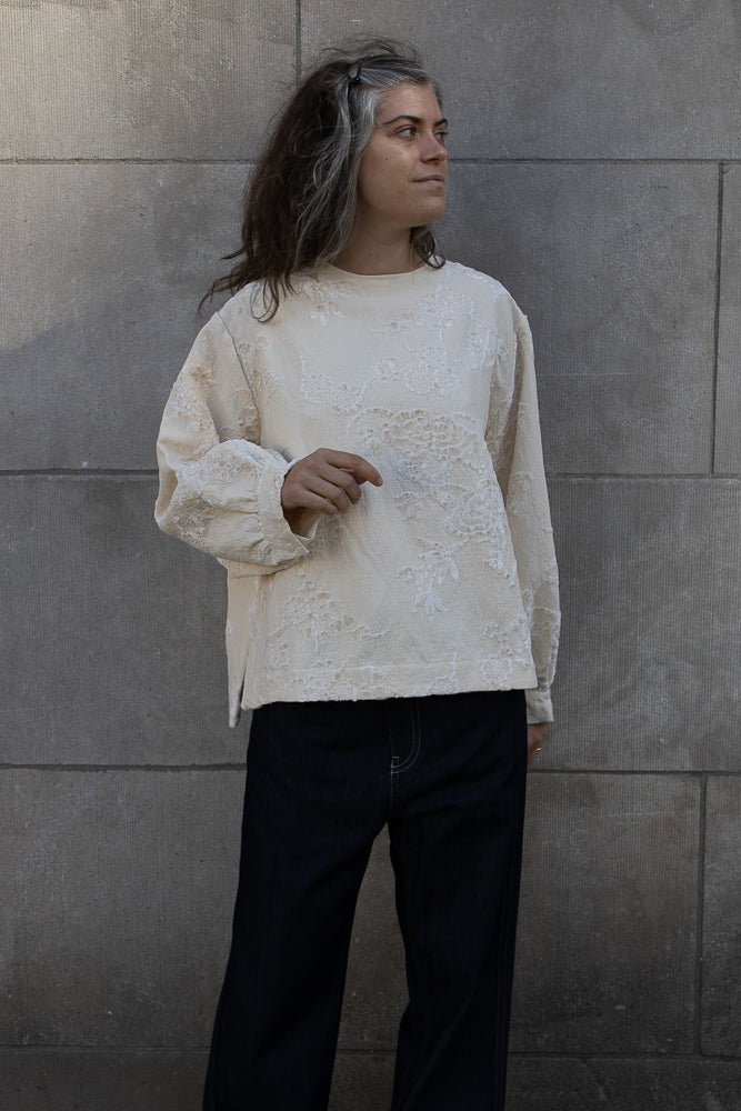 Casey Casey Biggy Top in Jacquard Natural