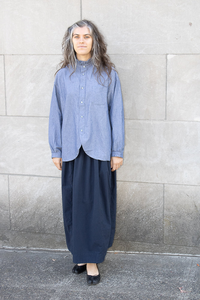 Véritécoeur Barrel Skirt in Dark Navy