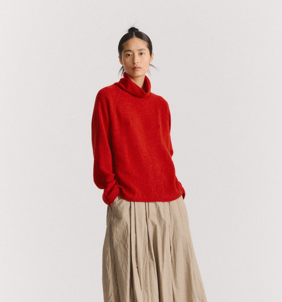 Casey Casey High Neck Jumper in Sangerine