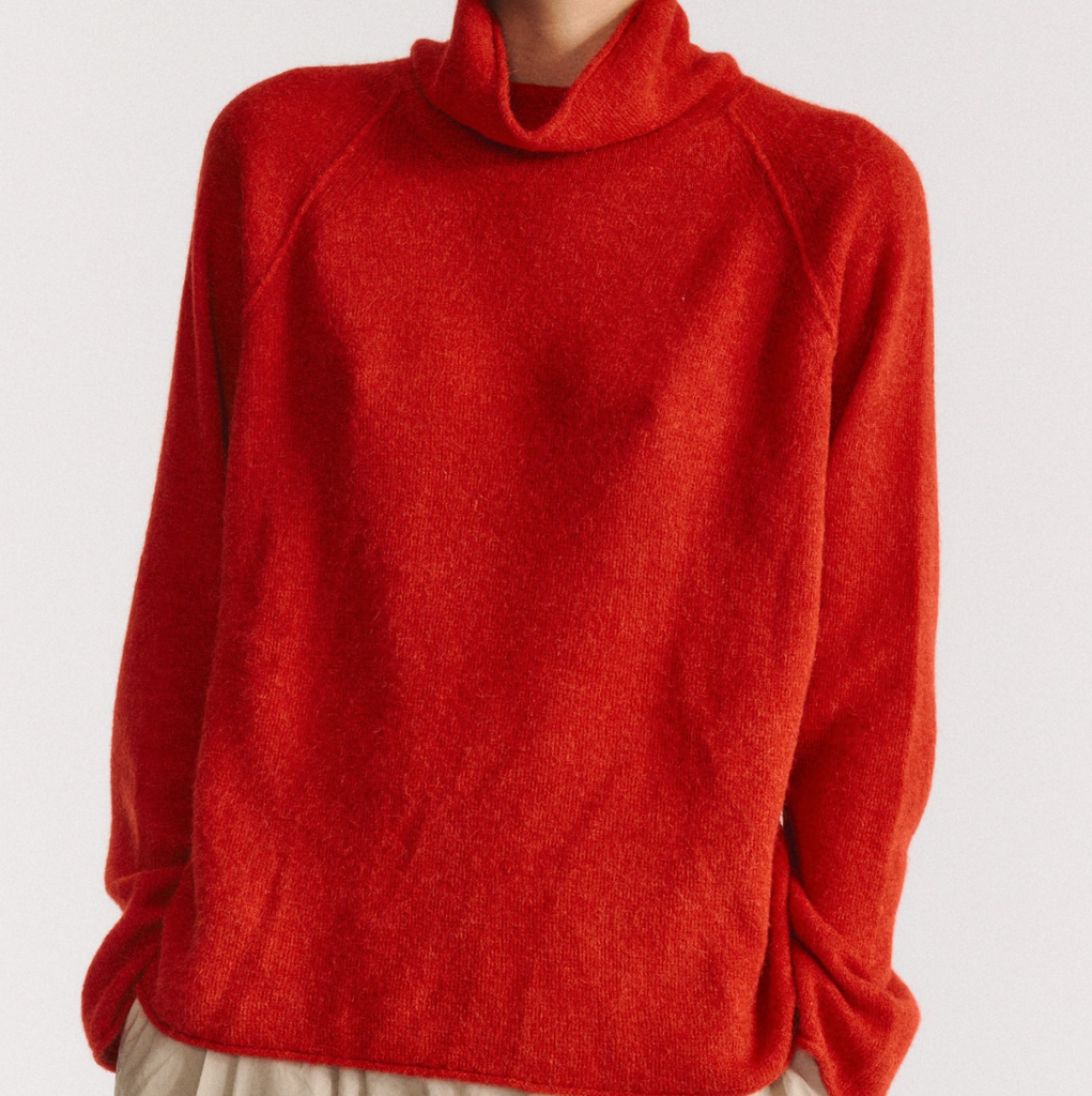 Casey Casey High Neck Jumper in Sangerine