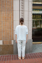 Manuelle Guibal Worker Pant in Aqua Blue