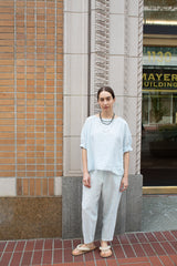 Manuelle Guibal Worker Pant in Aqua Blue